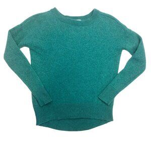 Barrow & Grove Cashmere Sweater Green Blue Color Ladies Size SMALL Preppy Casual